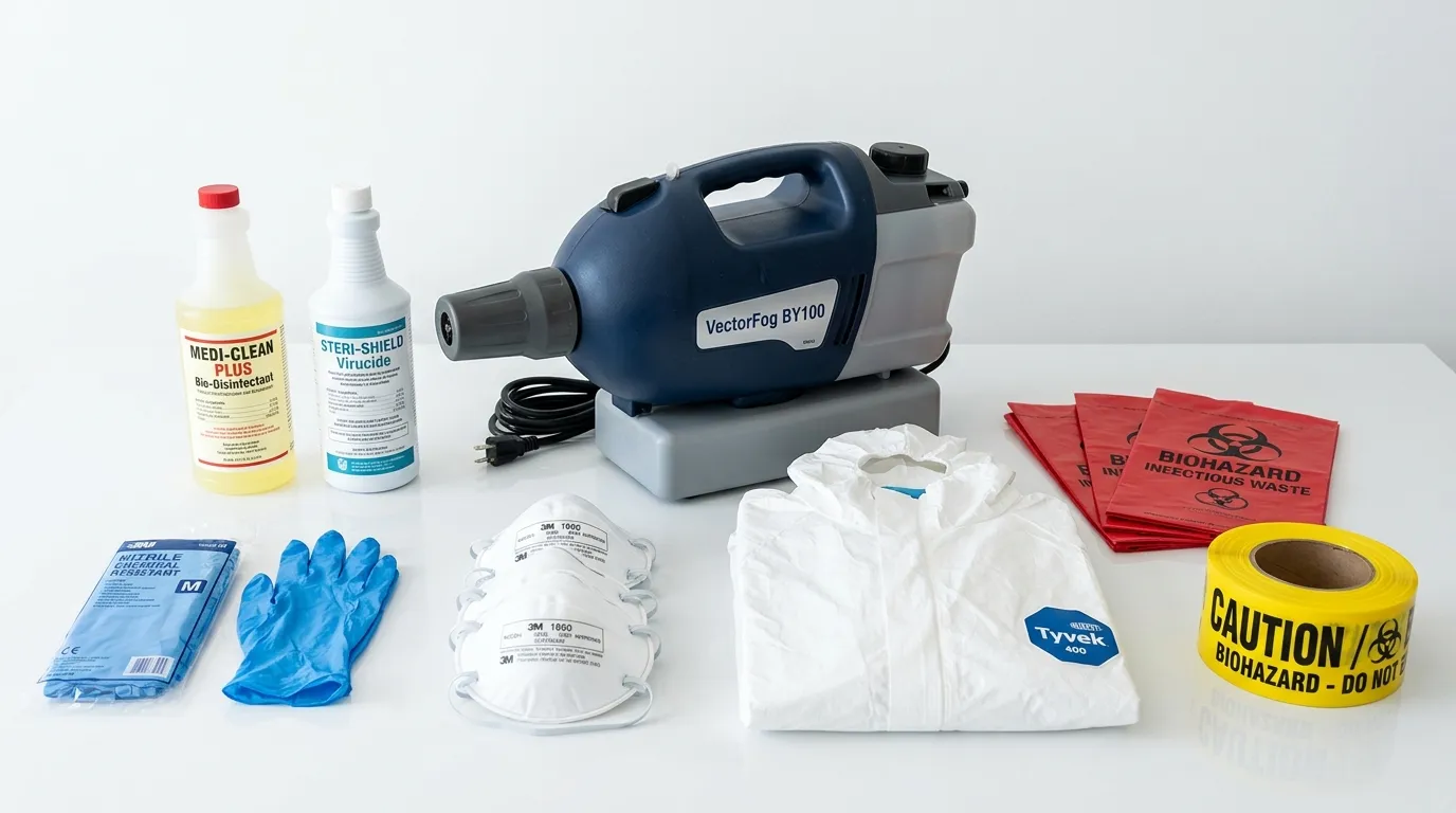 Professional biohazard remediation crew working in Vernon Hills